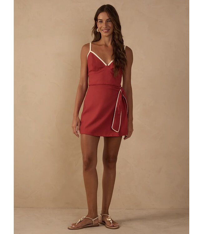 Contrast Wrap Front Romper
