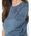 Roun Neck Sleeveless Embroidered Top