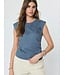 Roun Neck Sleeveless Embroidered Top