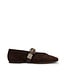 Steve Madden Lucia Brown Suede Ballerina