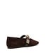 Lucia Brown Suede Ballerina