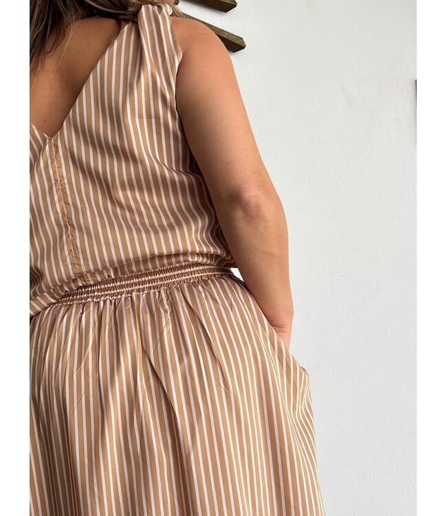 Striped Midi Skirt Set
