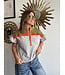 Quarter Zip Color Block Top