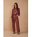 Brown Felina Printed Straight Pants