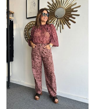 Dress To Brown Felina Printed Straight Pants