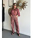 Brown Felina Printed Straight Pants