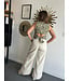Trama Unique Buttons Sleeveless Linen Vest
