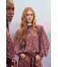 Brown Felina High Neck Tulle Blouse