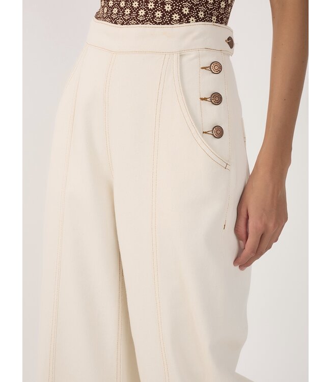 Twill Button Pant