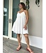 White Smocked Mini Dress