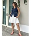 White Smocked Mini Dress