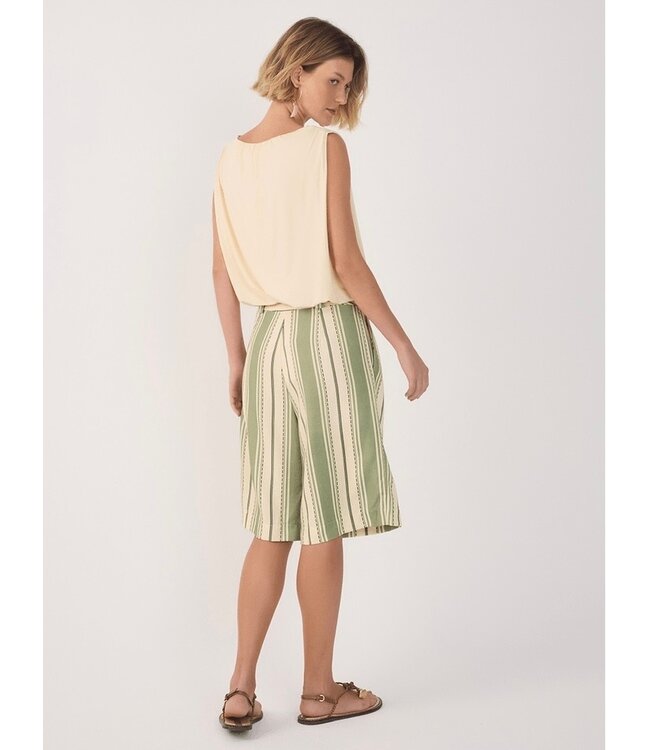 Stripe Bermuda Shorts