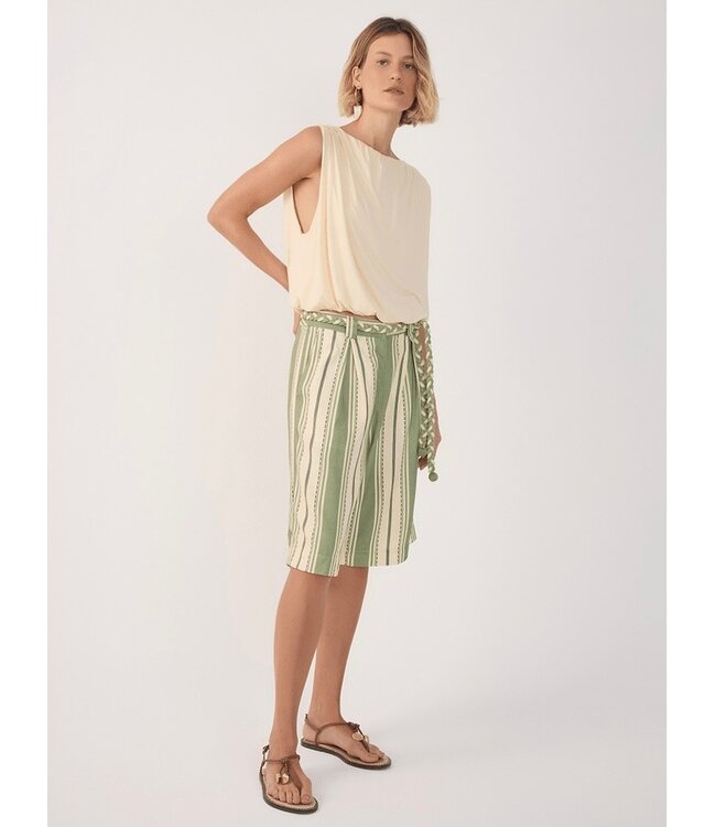 Stripe Bermuda Shorts