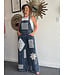 Indigo Patch Denim Jumpsuit