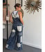 Indigo Patch Denim Jumpsuit