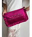Pretty Ruffle Velvet Clutch