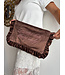 Pretty Ruffle Velvet Clutch