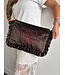 Pretty Ruffle Velvet Clutch