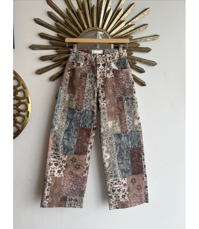 High Rise Ankle Wide Leg Pants