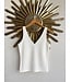 Sleeveless V Neck Basic Top Ivory