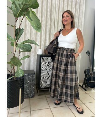Plaid A Line Skirt