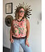 Garden Party Feather Trim Top