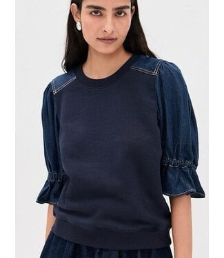 Denim Puff Sleeve Shirt
