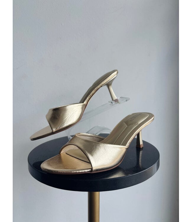 Minimalist Gold Slide Mule Heels