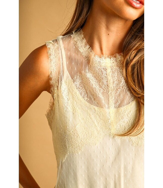 Lace & Sheer Top