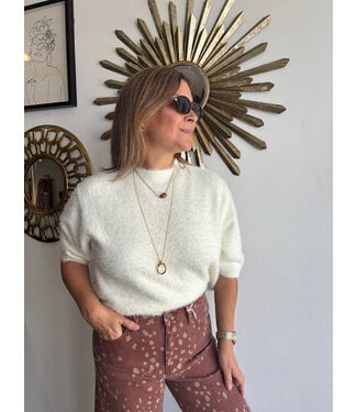 Fluffy Cropped  Faux Sweater