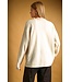 Long Sleeve Lace Contrast Knit Top