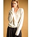 Long Sleeve Lace Contrast Knit Top