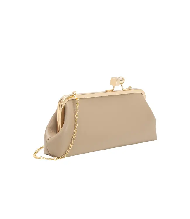 Chrissy Nude Vegan Leather Crossbody Bag