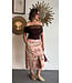 Hankerchief Twill Midi Skirt