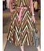 Color Block Printed Midi Skirt