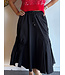 Asymmetric Rouched Midi Skirt