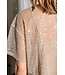 Champagne Oversize Sequins Top