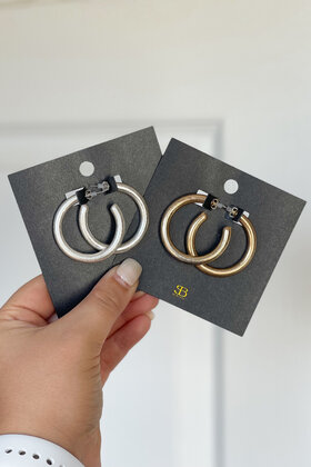 Matte Small Thick Hoops