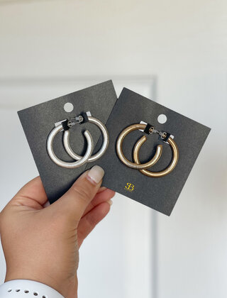 Matte Small Thick Hoops