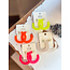 The Uptown Peach Neon Hoops
