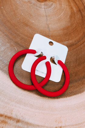 Red Color Coat Hoops