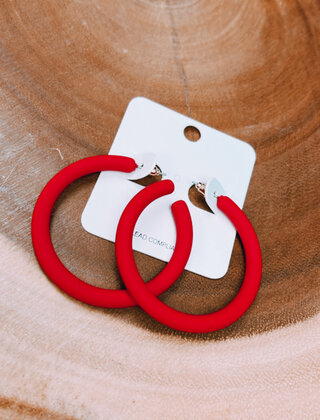 Red Color Coat Hoops
