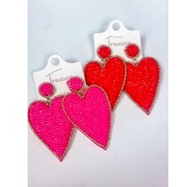 Heart Bead Earrings