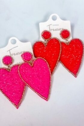 Heart Bead Earrings