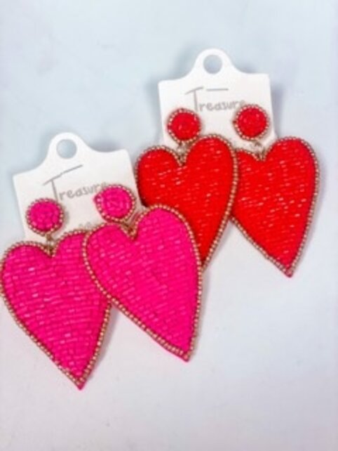 Heart Bead Earrings