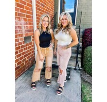 90s Vintage Crop Flare