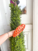 Floral pattern straw headband