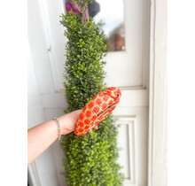 Floral pattern straw headband