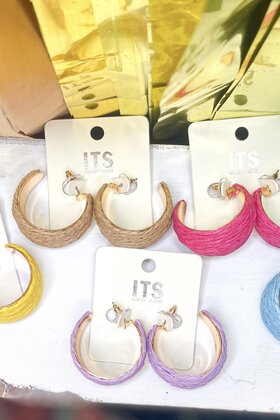 30mm Raffia Hoops
