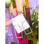 The Uptown Peach Rectangle Metal Hoops